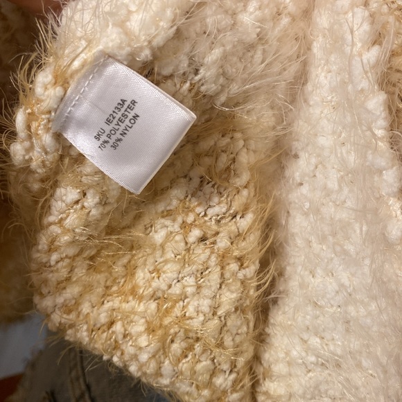 Absolutely Cream and Brown Cowl Neck Sweater - Picture 12 of 12